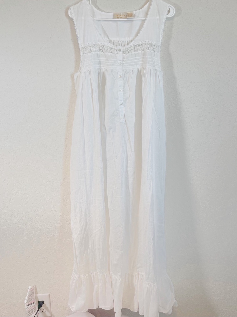 •VICTORIAS SECRET• Cottage Core Gold Label Cotton MooMoo MuMu Medium Nightgown